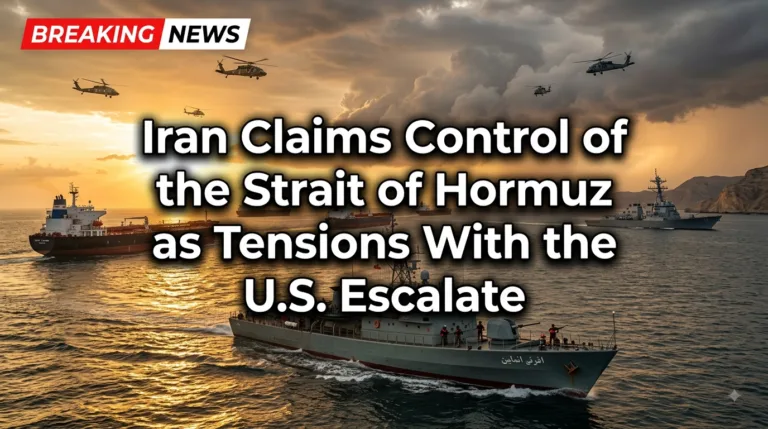 Iran Claims Control of the Strait of Hormuz as Tensions With the U.S. Escalate