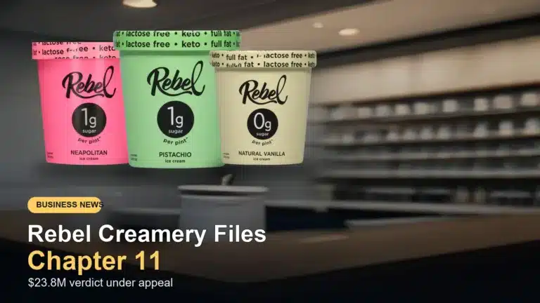Rebel Creamery Files for Chapter 11 After $23.8 Million Van Leeuwen Verdict